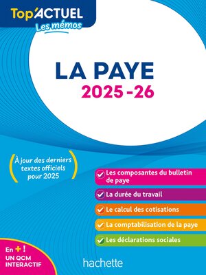 cover image of Top'Actuel La paye  2025-2026